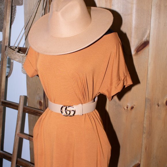 Tan Tee Dress - Picture 1 of 3